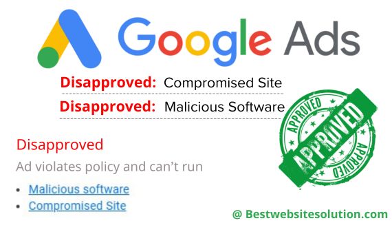 Malicious Software,Compromised Site,Google Ads DISAPPROVED,Capitalization,Misleading content ,Circumventing systems,Fix Past Violation,Advanced security,3 month Monitoring